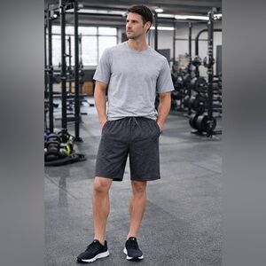 Free Fly Apparel Charcoal Gray Pattern Athletic Training Shorts XL